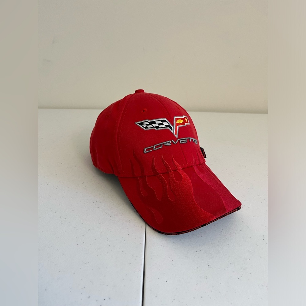 Vintage Corvette Hat Red, Official GM Product